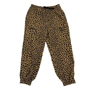 Gramicci Wacko Maria Leopard Print Track Pants Men Size M Embroidered Logo